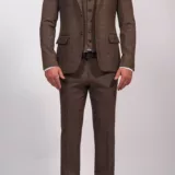 Костюм-тройка в клетку цвет песочный Каталог