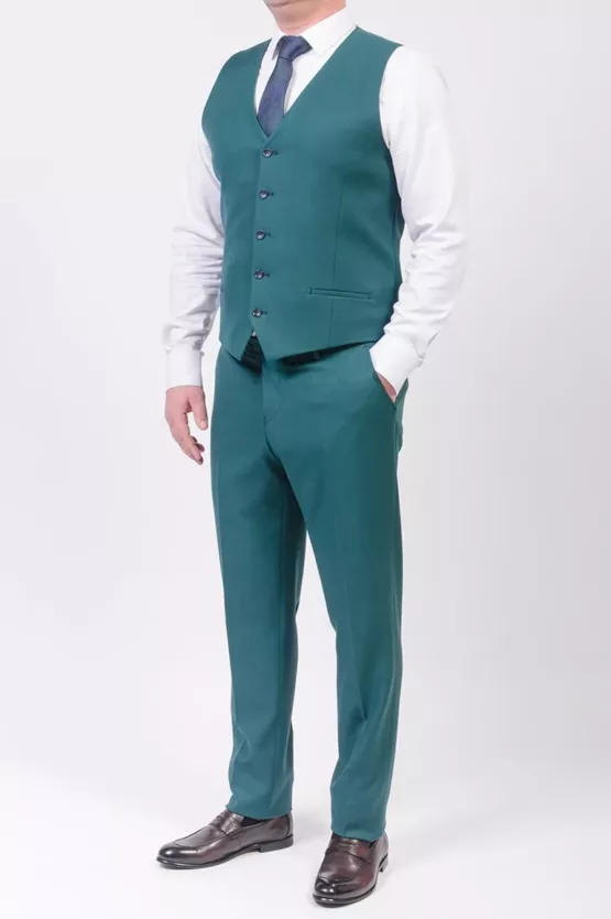 Костюм-тройка ярко-зеленого цвета Каталог