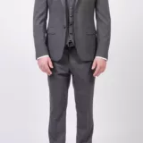 Костюм-тройка серого цвета Вечерние мужские костюмы