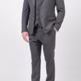 Костюм-тройка серого цвета Вечерние мужские костюмы