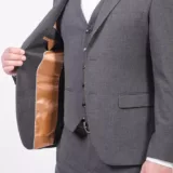 Костюм-тройка серого цвета Вечерние мужские костюмы