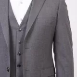 Костюм-тройка серого цвета Вечерние мужские костюмы