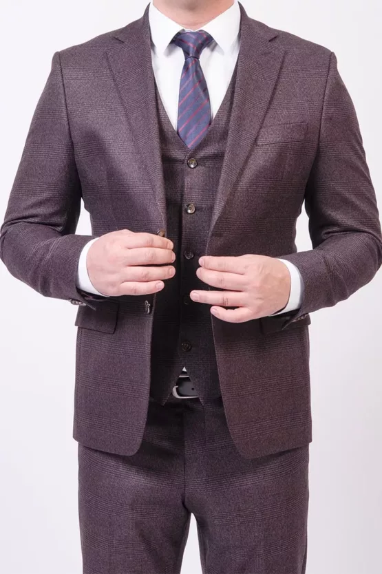 Костюм-тройка терракотового цвета Каталог