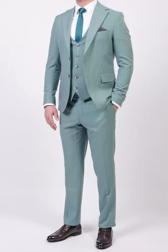 Костюм-тройка мятный оттенок Каталог