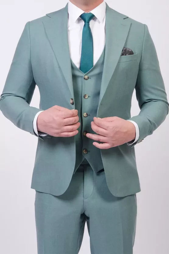 Костюм-тройка мятный оттенок Каталог