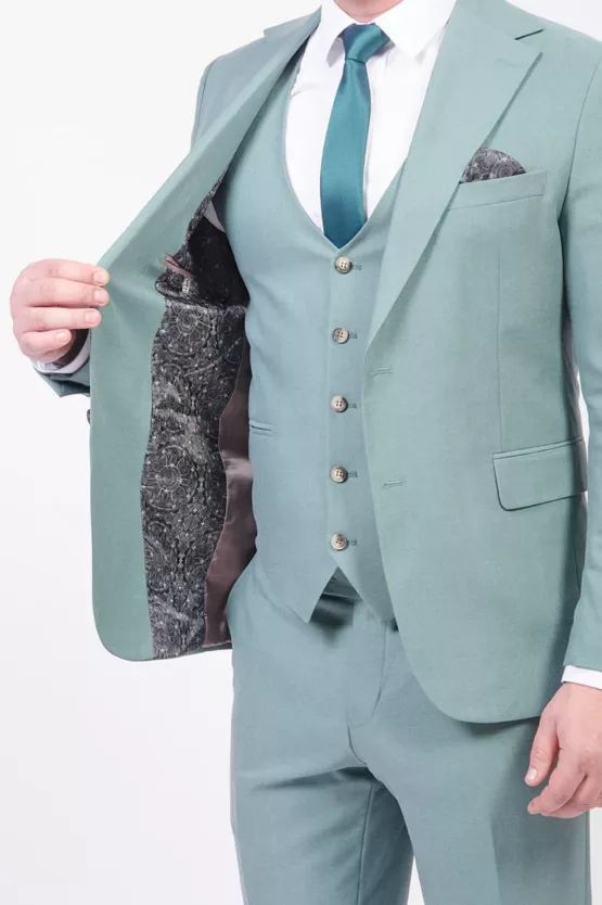 Костюм-тройка мятный оттенок Каталог