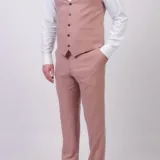 Костюм-тройка бледно-розового оттенка Клубный костюм