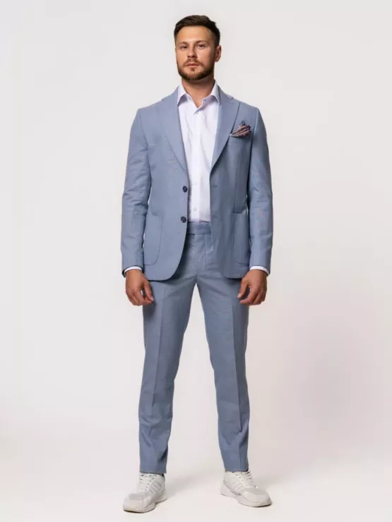 Костюм-двойка цвет небесно-голубой Каталог