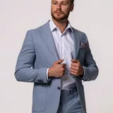 Костюм-двойка цвет небесно-голубой Каталог