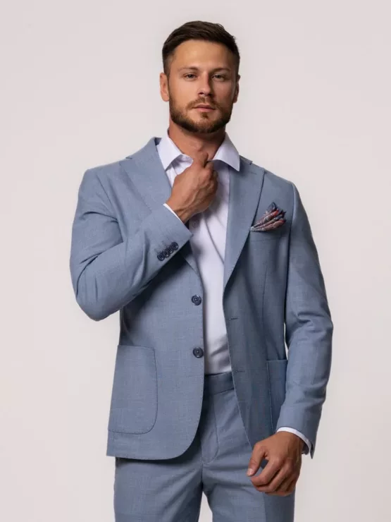 Костюм-двойка цвет небесно-голубой Каталог