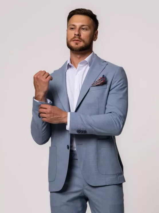 Костюм-двойка цвет небесно-голубой Каталог