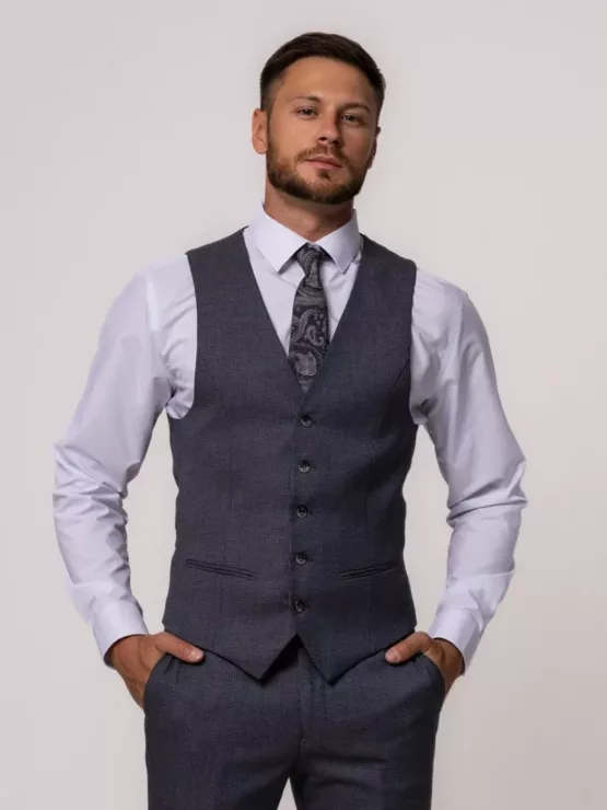 Костюм-тройка серого цвета Каталог