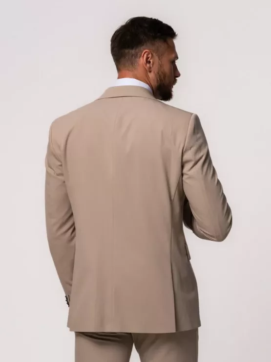 Костюм-тройка кремовый оттенок Вечерние мужские костюмы