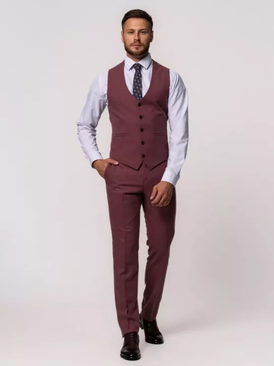 Костюм-тройка цвет марсала Каталог