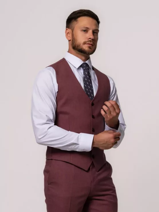 Костюм-тройка цвет марсала Каталог