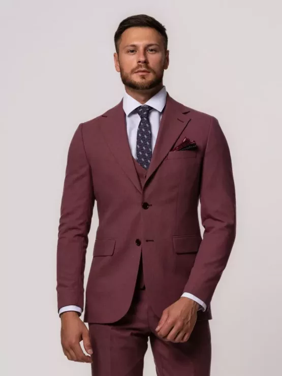 Костюм-тройка цвет марсала Каталог