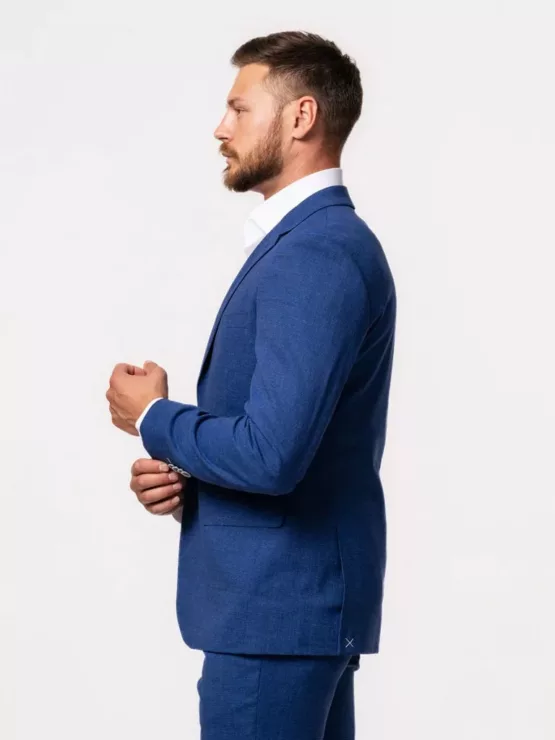 Костюм-тройка голубого цвета Вечерние мужские костюмы