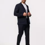 Костюм-двойка синий цвет, пиджак сюртук Каталог