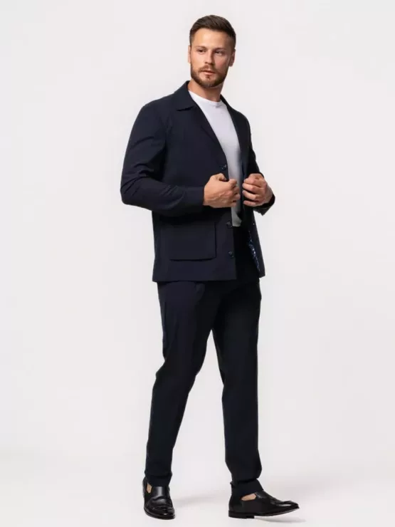 Костюм-двойка синий цвет, пиджак сюртук Каталог