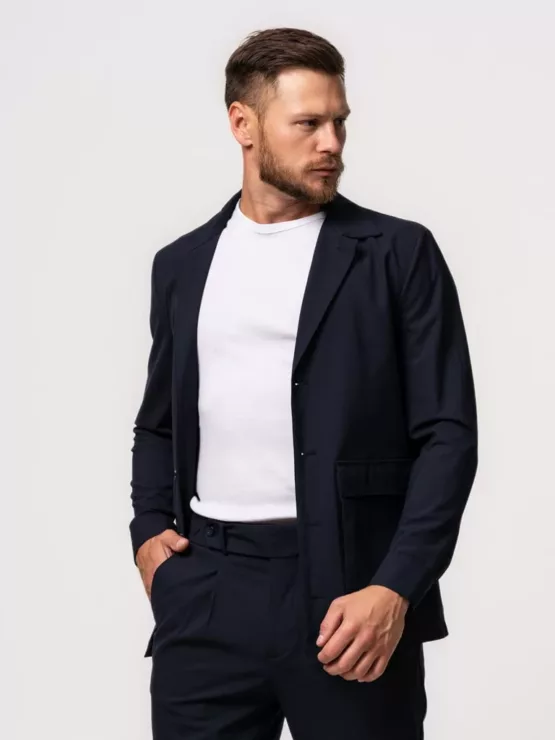 Костюм-двойка синий цвет, пиджак сюртук Каталог