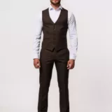 Костюм-тройка коричневый цвет текстурная ткань Каталог