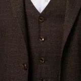 Костюм-тройка коричневый цвет текстурная ткань Каталог
