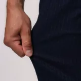 Костюм-двойка синего цвета в полоску Каталог