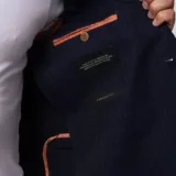 Костюм-двойка синего цвета в полоску Каталог