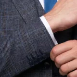 Костюм-тройка серого цвета в клетку Каталог