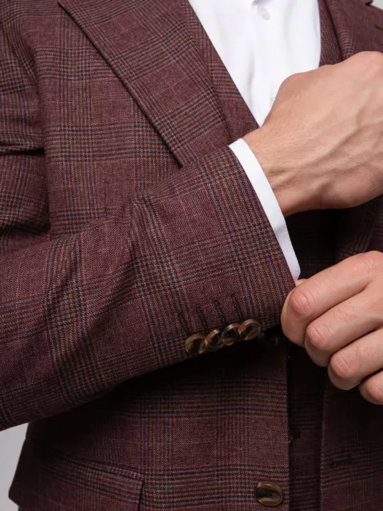 Костюм-тройка цвет коралл Вечерние мужские костюмы