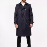 Плащ-тренч чернильно-синего цвета Каталог