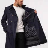 Плащ-тренч чернильно-синего цвета Каталог