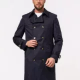 Плащ-тренч чернильно-синего цвета Каталог