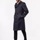 Плащ-тренч чернильно-синего цвета Каталог