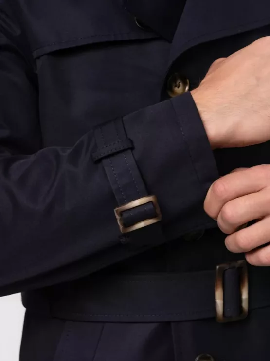 Плащ-тренч чернильно-синего цвета Каталог