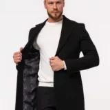 Пальто шерстяное черное Каталог