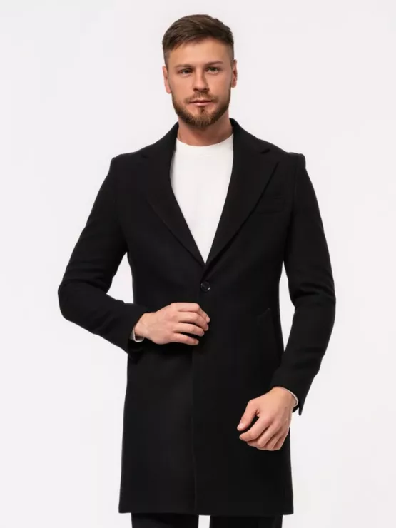 Пальто шерстяное черное Каталог
