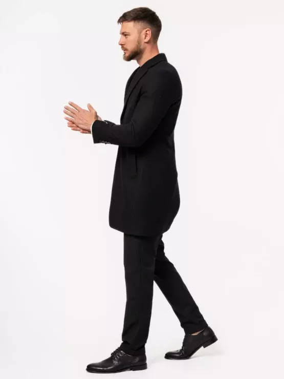 Пальто шерстяное черное Каталог