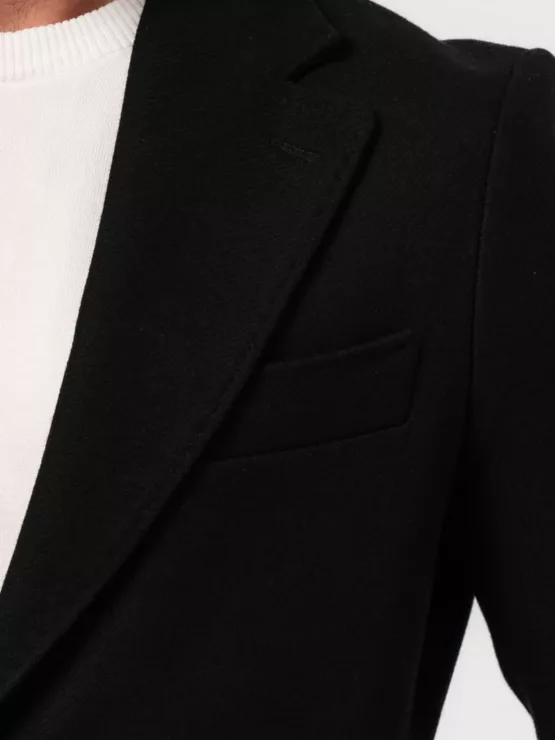 Пальто шерстяное черное Каталог