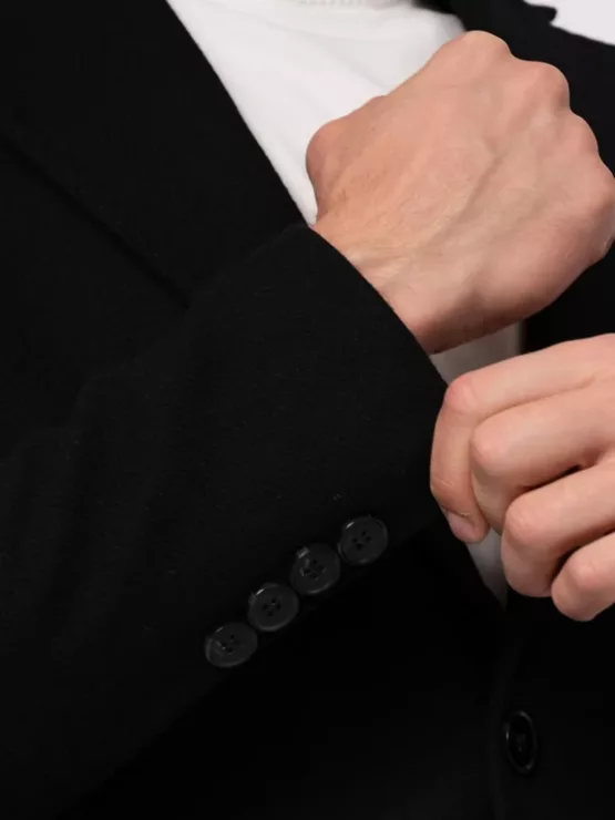 Пальто шерстяное черное Каталог