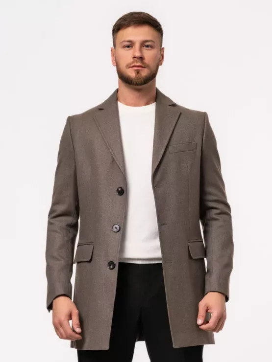 Пальто темно-бежевого цвета Каталог