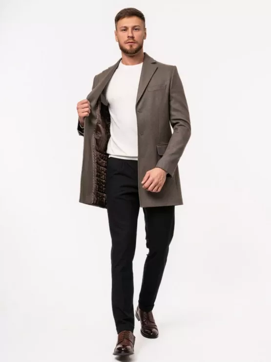 Пальто темно-бежевого цвета Каталог