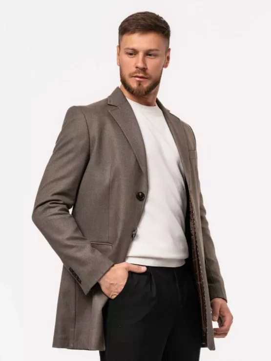 Пальто темно-бежевого цвета Каталог