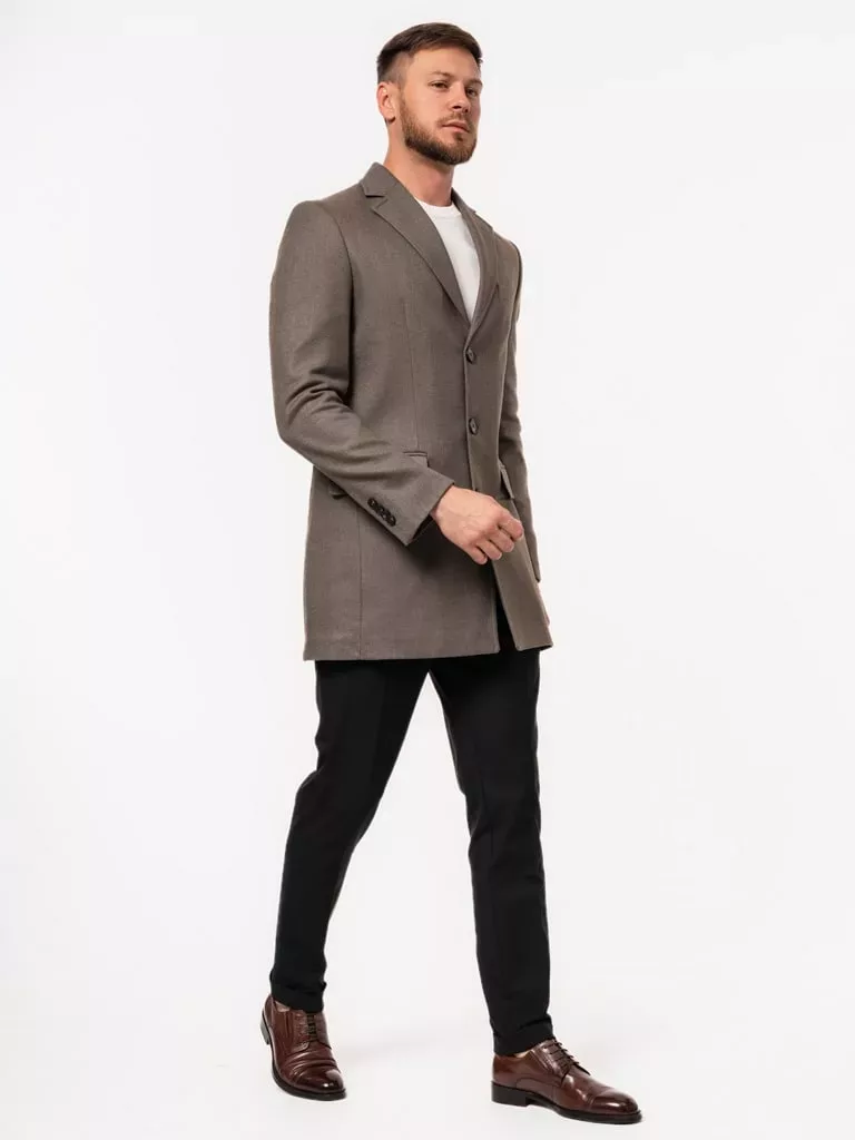 Пальто темно-бежевого цвета Каталог