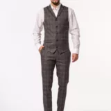 Костюм-тройка в клетку на высокий рост Каталог