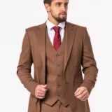 Костюм-тройка коричневого цвета на высокий рост Каталог