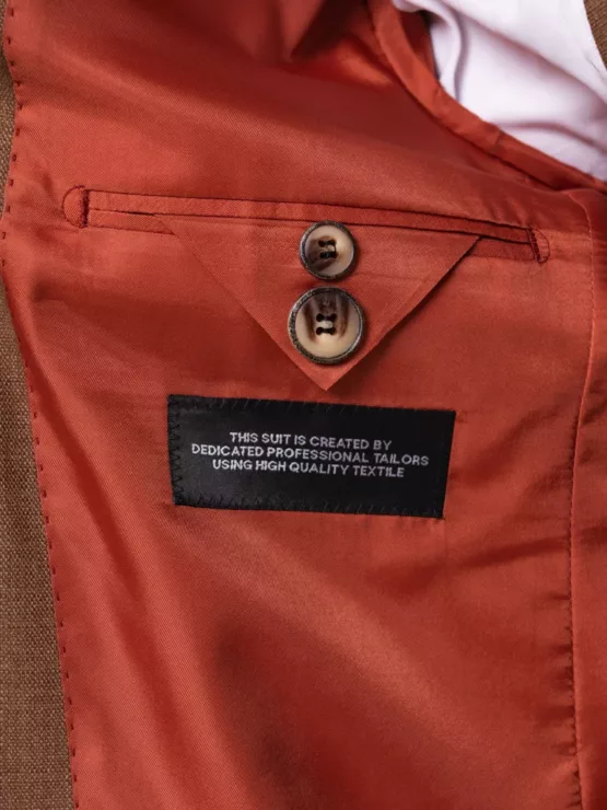 Костюм-тройка коричневого цвета на высокий рост Каталог