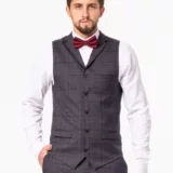 Костюм-тройка серого цвета в клетку на высокий рост Каталог