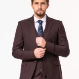 Костюм-тройка коричневого цвета на высокий рост Каталог