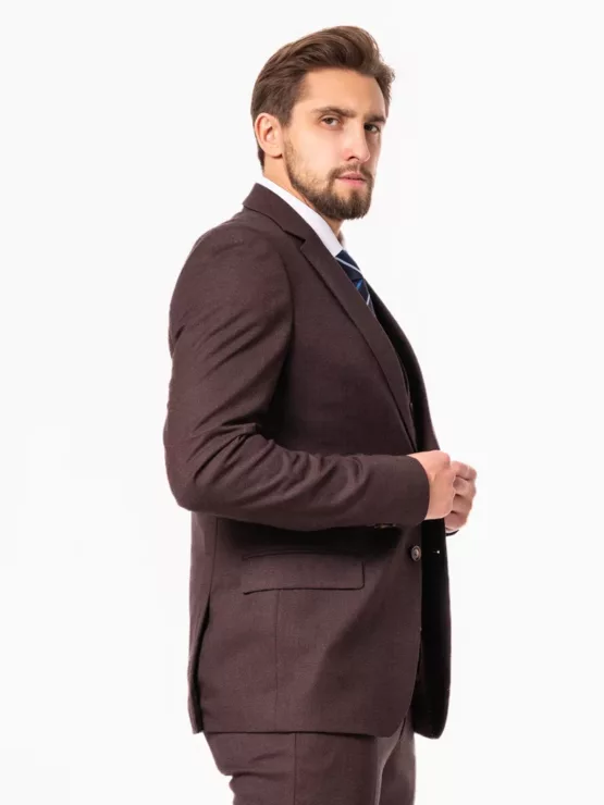 Костюм-тройка коричневого цвета на высокий рост Каталог